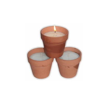 Citronella-Kerzen für den Außenbereich im Keramiktopf